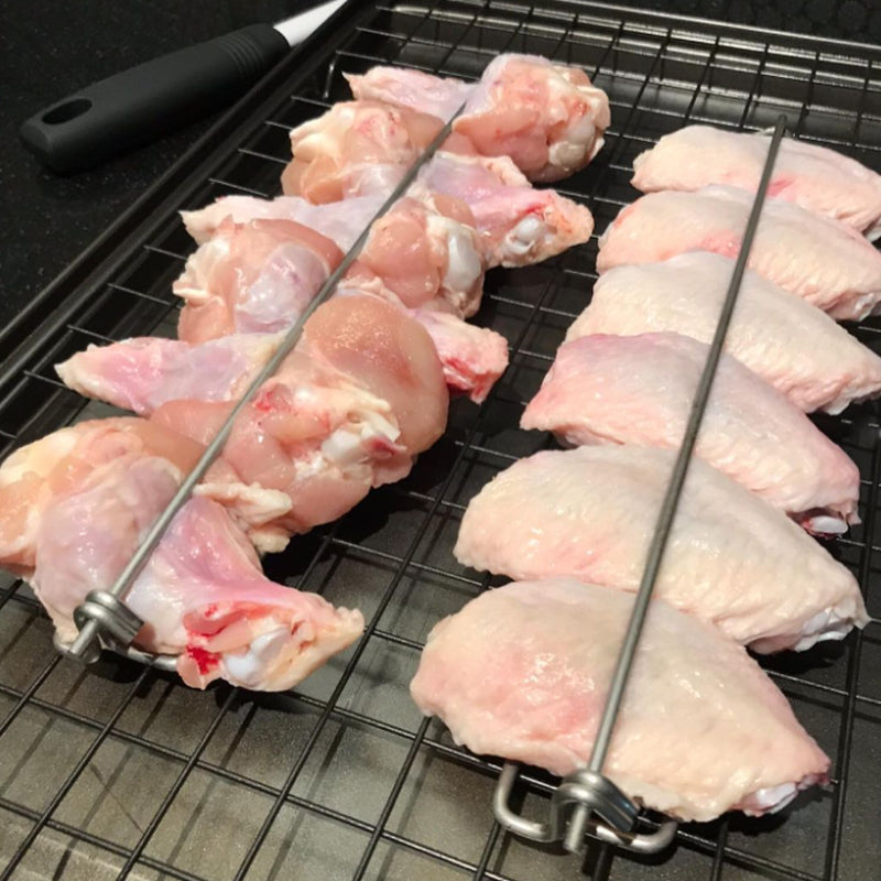 Fourchette à barbecue pour ailes de poulet (2 pièces)