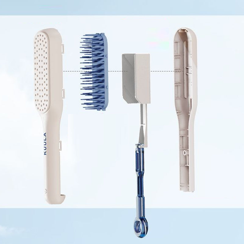 Peigne de massage antistatique autonettoyant