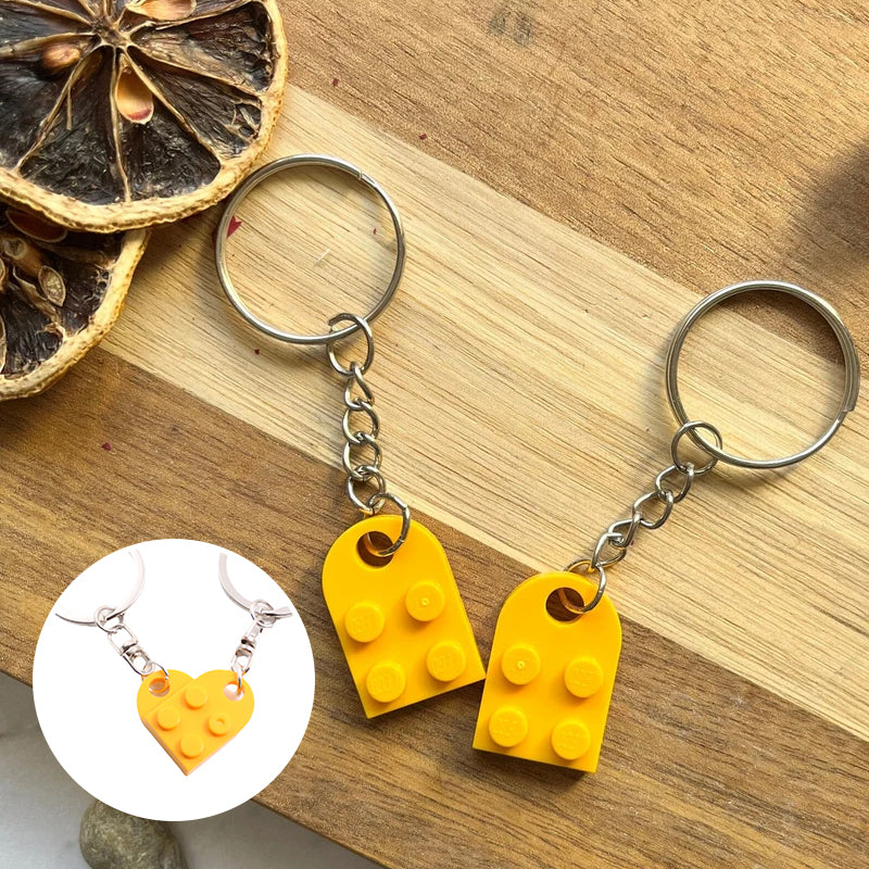 Porte-clés en forme de cœur mignon assorti pour couples