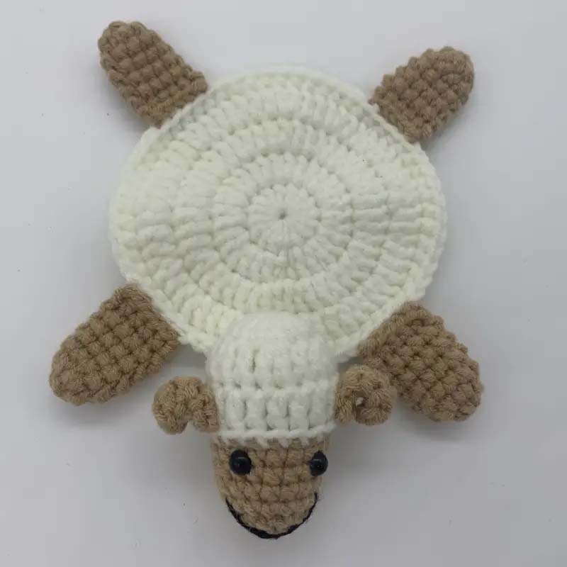 Sous-verre de tasse tricoté à la main de manique