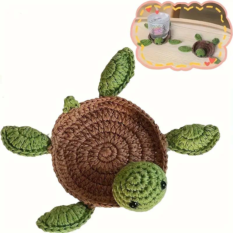 Sous-verre de tasse tricoté à la main de manique