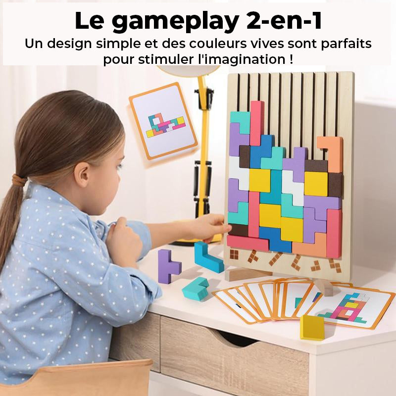 Jeu de puzzle empilable en bois