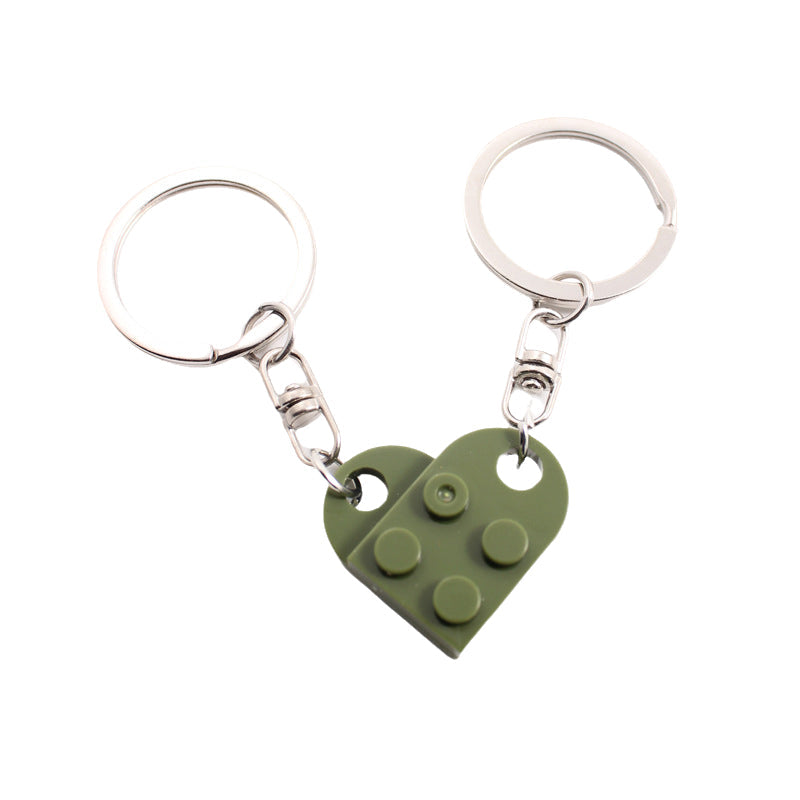 Porte-clés en forme de cœur mignon assorti pour couples