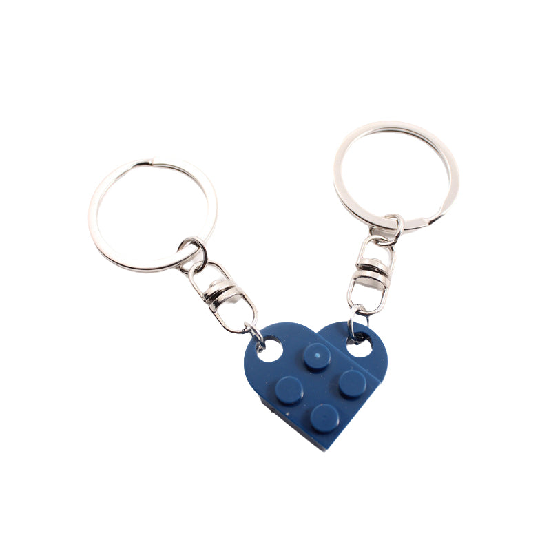 Porte-clés en forme de cœur mignon assorti pour couples