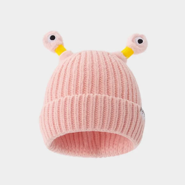 Bonnet tricoté d'hiver parent-enfant, mignon petit monstre brillant