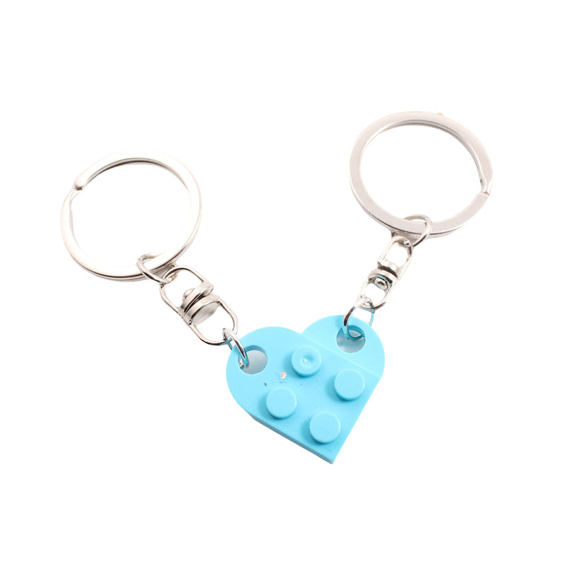 Porte-clés en forme de cœur mignon assorti pour couples