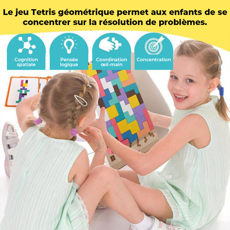 Jeu de puzzle empilable en bois
