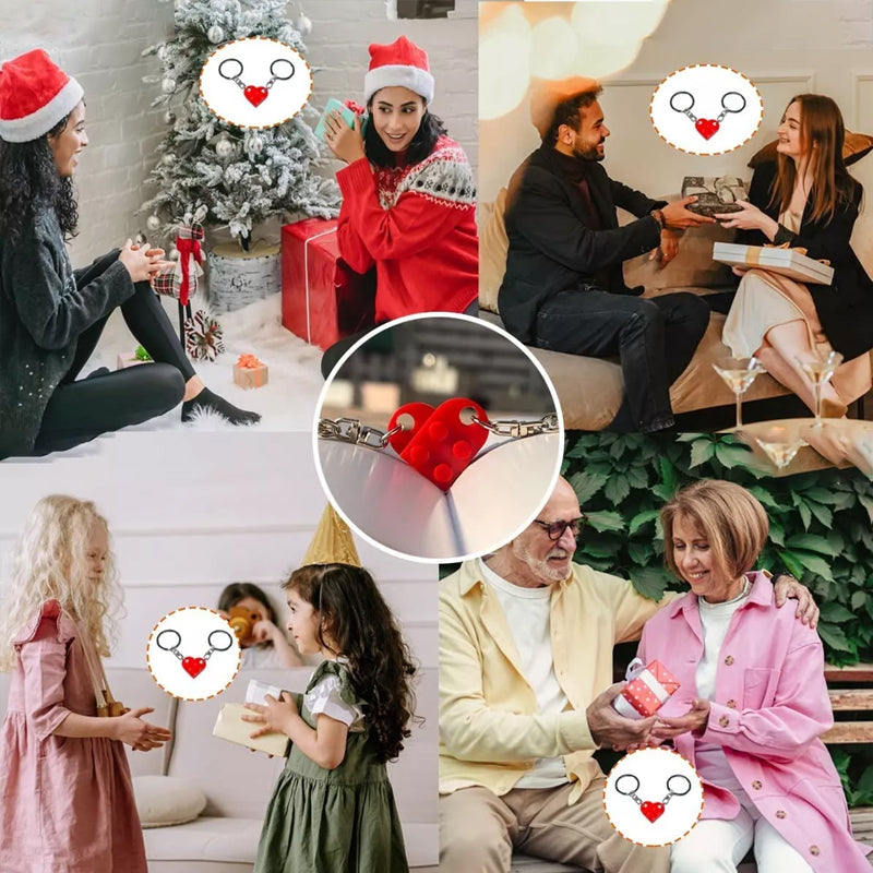 Porte-clés en forme de cœur mignon assorti pour couples