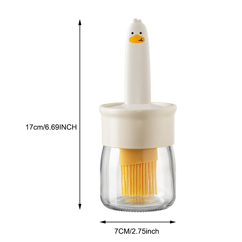 Distributeur d'huile avec brosse pour barbecue