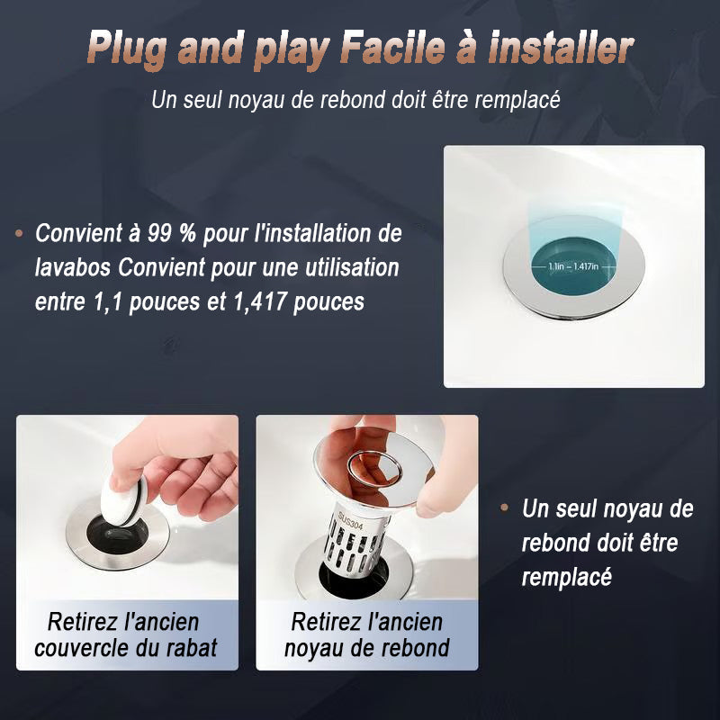 Filtre Universel pour Lavabo de Salle de Bain