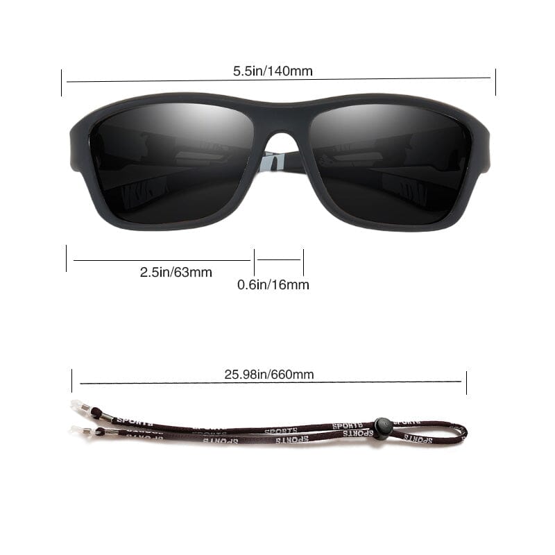 Lunettes de soleil de sport avec verres polarisants anti-reflets