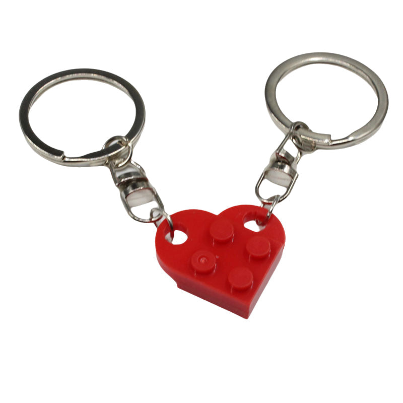 Porte-clés en forme de cœur mignon assorti pour couples
