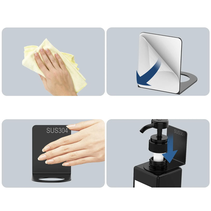 Crochet porte-bouteille de gel douche