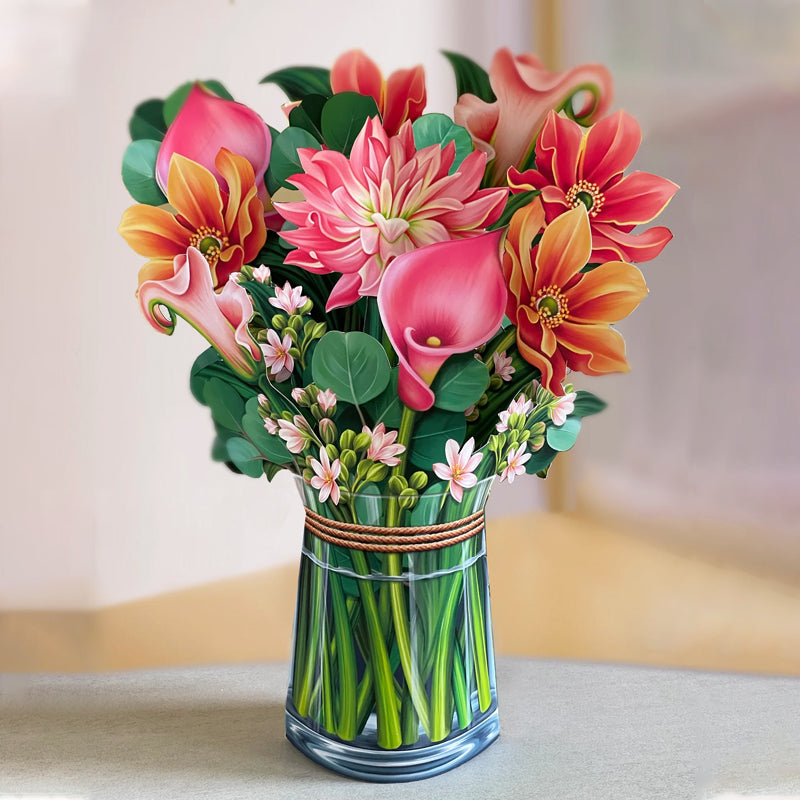 Carte de vœux Bouquet 3D