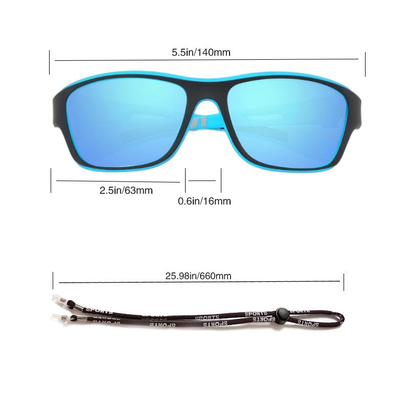 Lunettes de soleil de sport avec verres polarisants anti-reflets