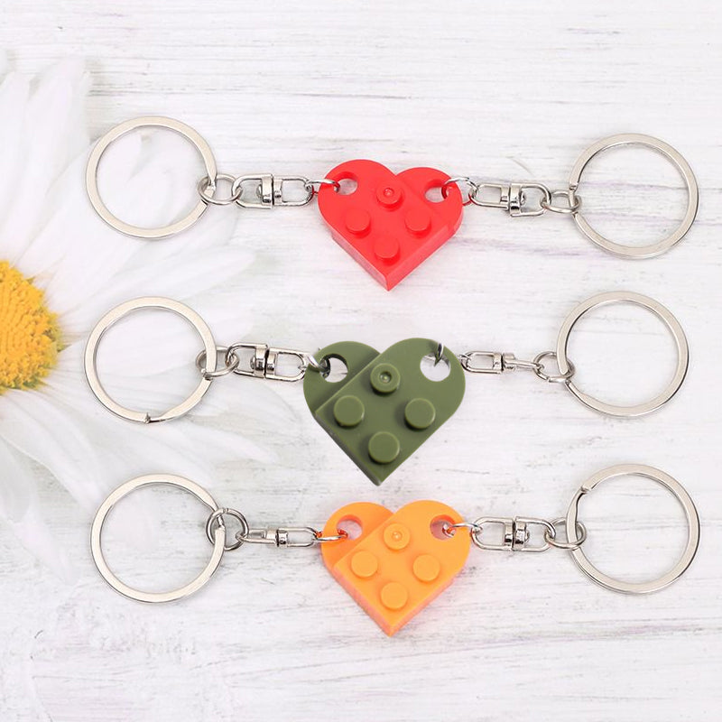 Porte-clés en forme de cœur mignon assorti pour couples