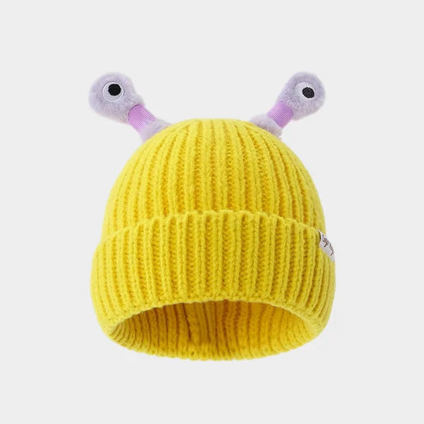 Bonnet tricoté d'hiver parent-enfant, mignon petit monstre brillant