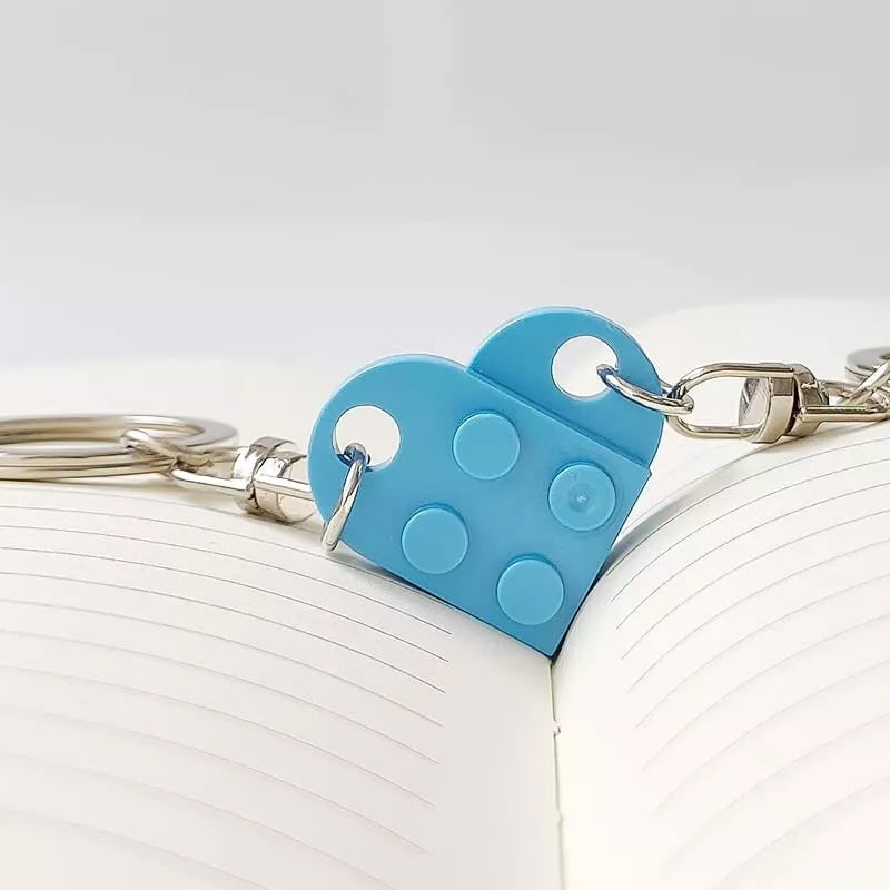 Porte-clés en forme de cœur mignon assorti pour couples