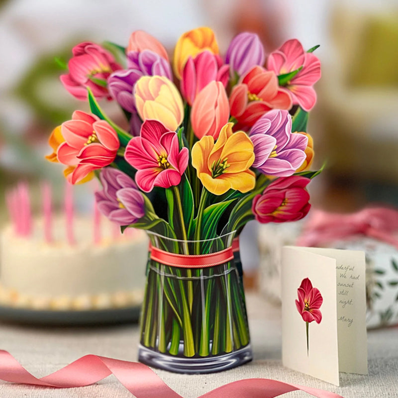 Carte de vœux Bouquet 3D