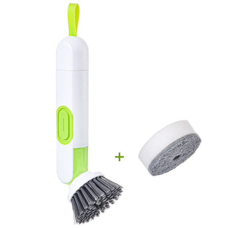 Brosse de nettoyage multifonctionnelle à long manche remplie de liquide