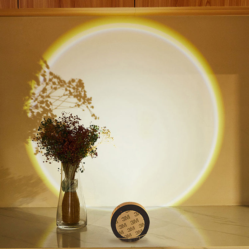Lumière ambiante du coucher du soleil dans l'armoire