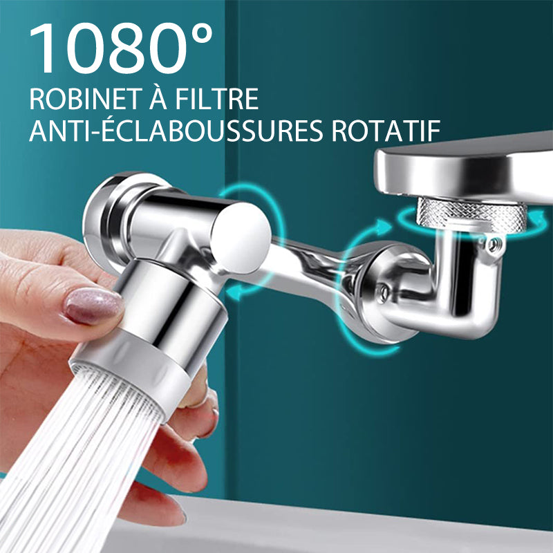 Robinet de filtre anti-éclaboussures rotatif