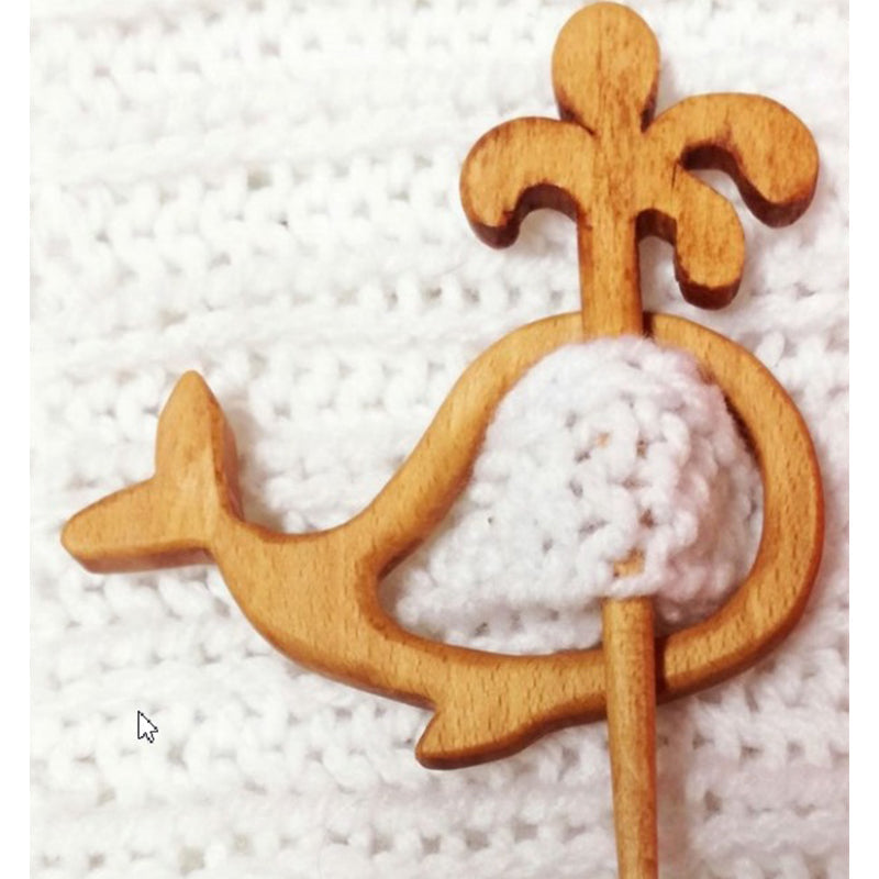 Broche Épingle avec Motif Animalier en Bois