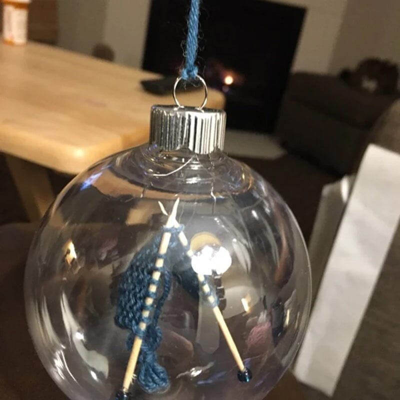 Ornement de Noël à tricoter