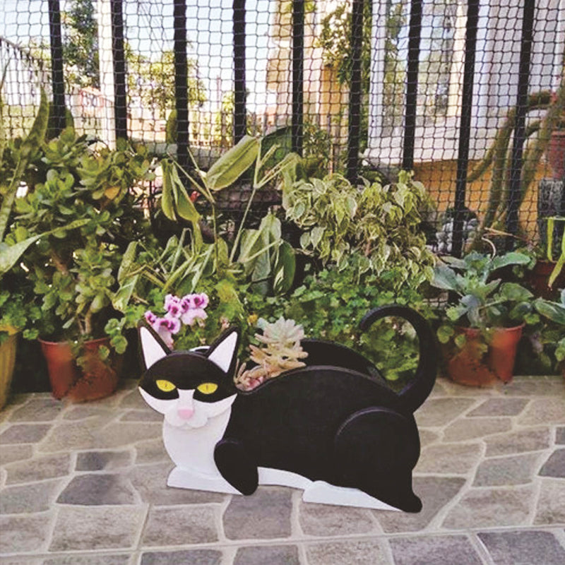 Jardinière en forme de chat