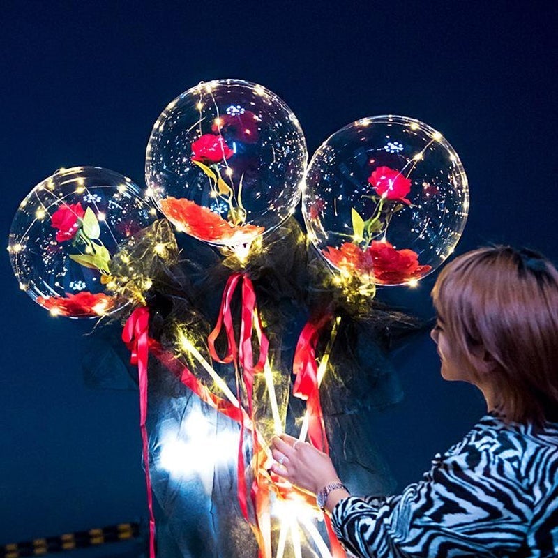 Bouquet de ballons lumineux à LED