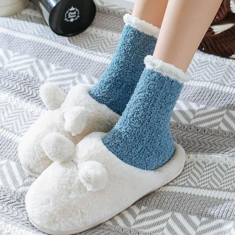Chaussettes chaudes en laine d'agneau