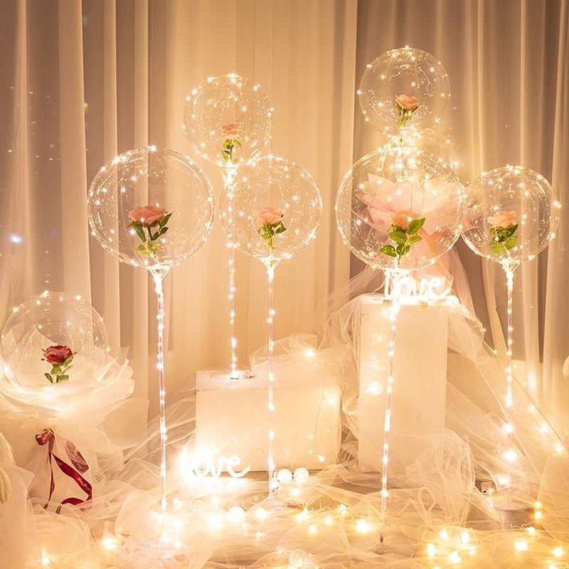 Bouquet de ballons lumineux à LED