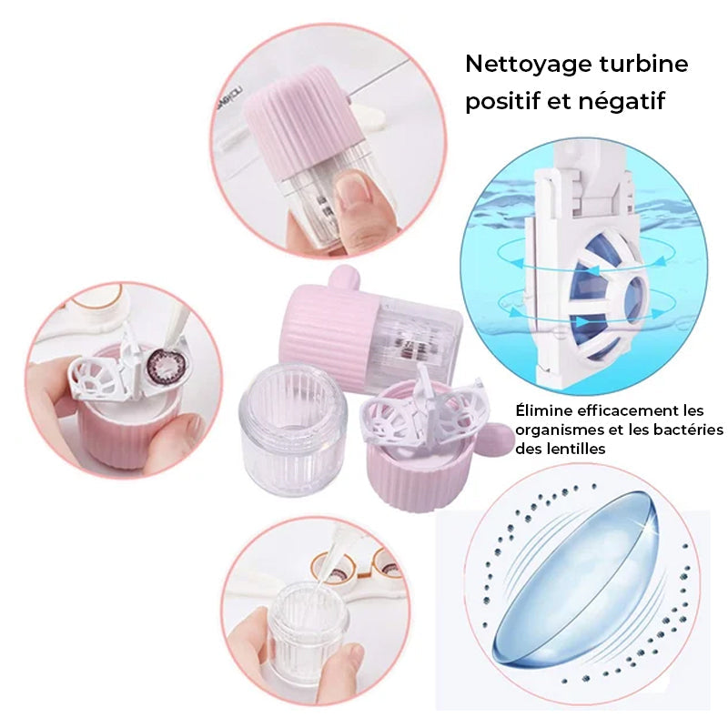 Nettoyant manuel pour lave-lentille de contact