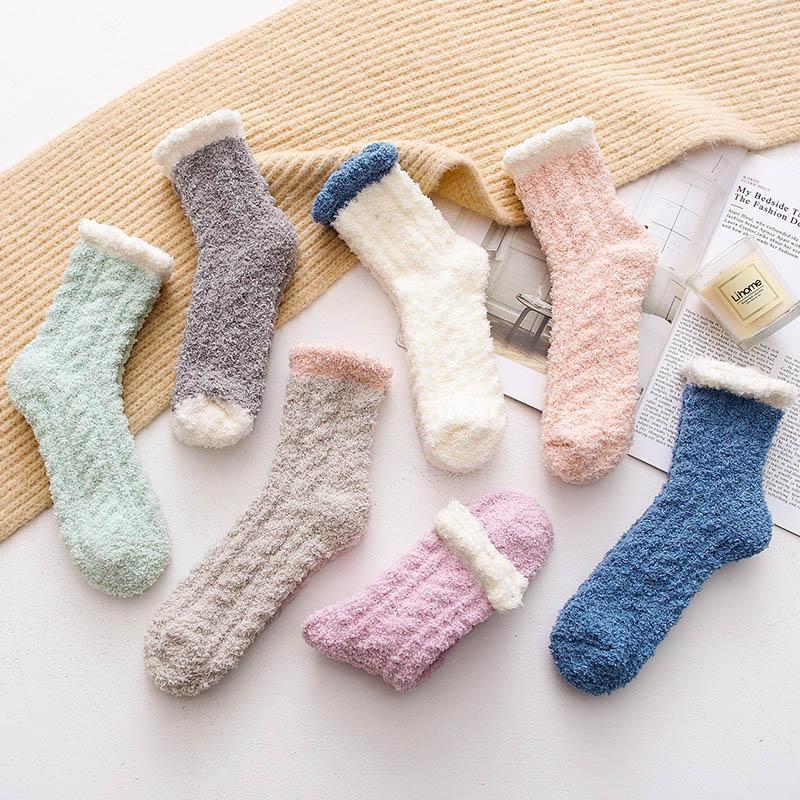 Chaussettes chaudes en laine d'agneau