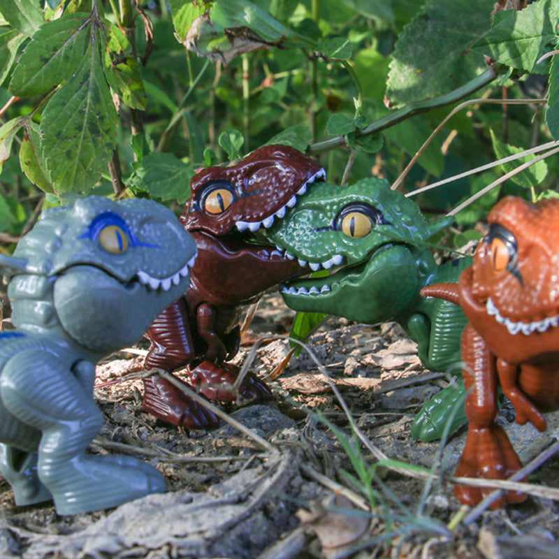 Jouet de dinosaure qui se mord les doigts