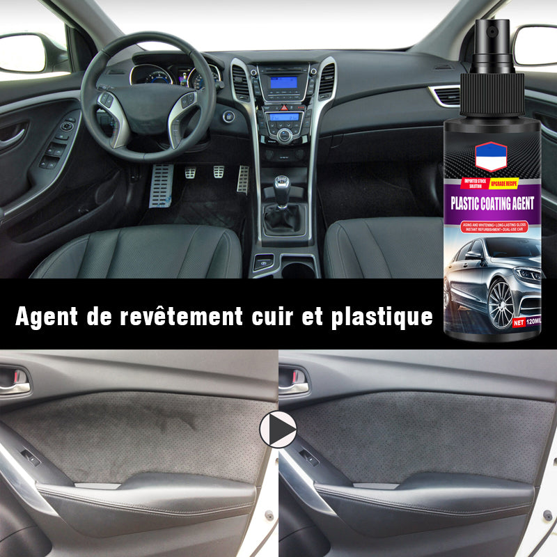 Agent de revêtement en cuir et plastique pour intérieur de voiture