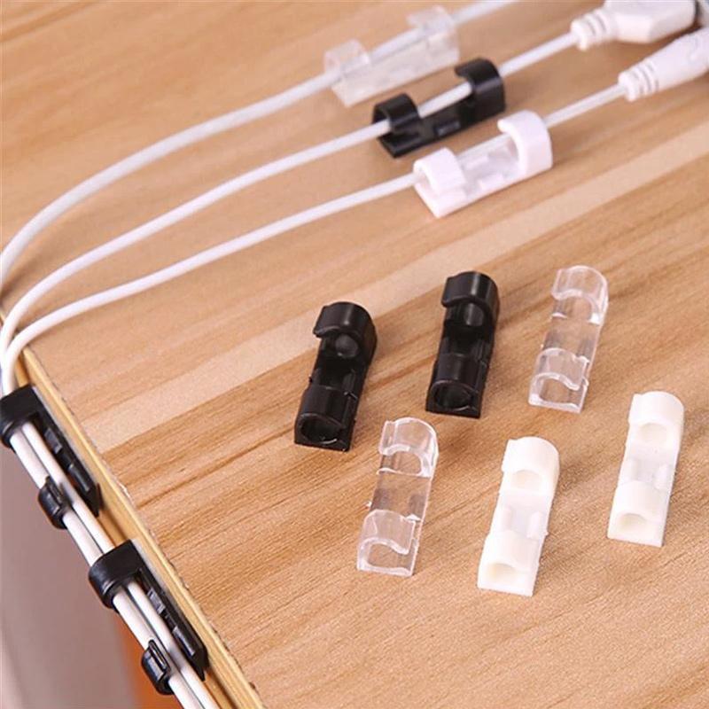 Auto-adhésif Fil/Câble Clips en Plastique (20 pièces/ensemble)