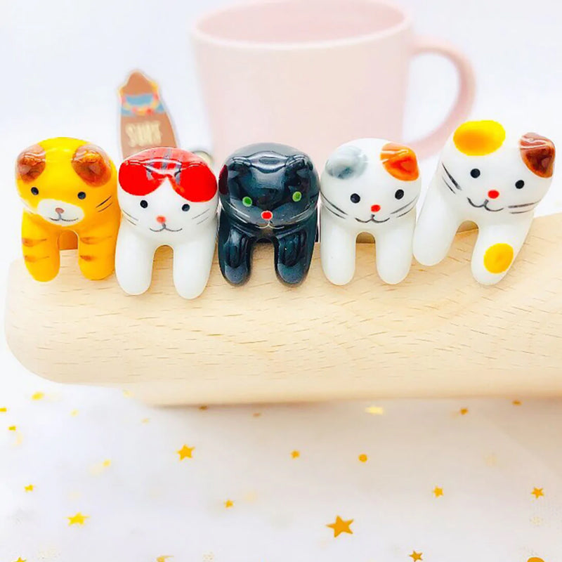 Ensemble de cuillères à café de chat coquin
