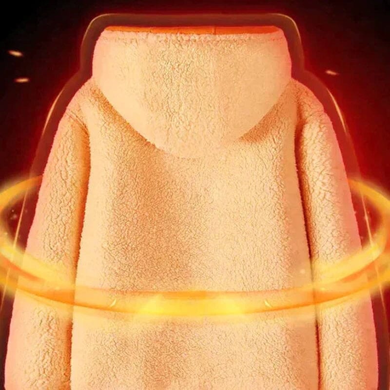 Veste à capuche double épaisseur en polaire pour homme