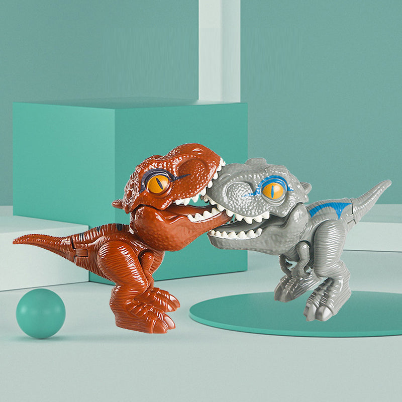 Jouet de dinosaure qui se mord les doigts