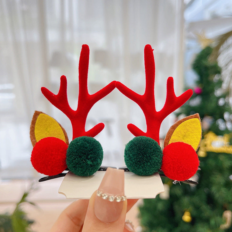 Pince à cheveux de Noël en bois de renne