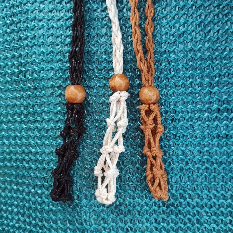 Collier Cordon Ciré Pour Pendentif Cristal