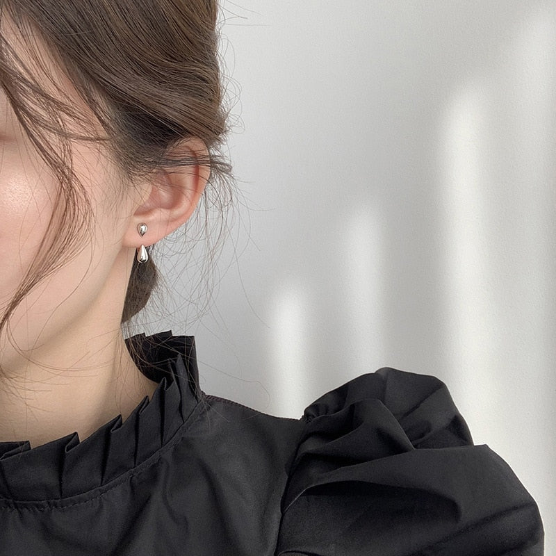 Boucles d'Oreilles Gouttes Brillantes