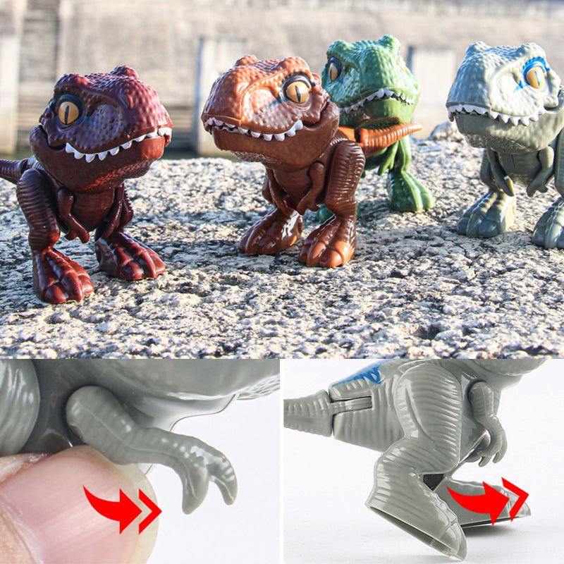 Jouet de dinosaure qui se mord les doigts