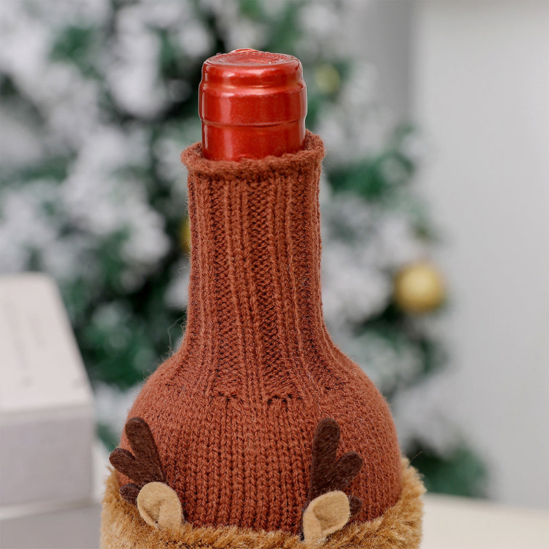 Couverture de bouteille de vin décorative de Noël