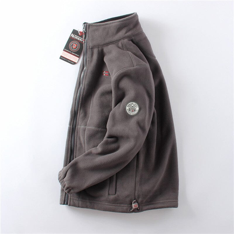 Veste à capuche double épaisseur en polaire pour homme