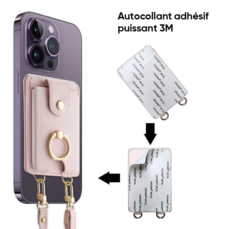 Porte-cartes multifonctionnel, étui pour téléphone, portefeuille