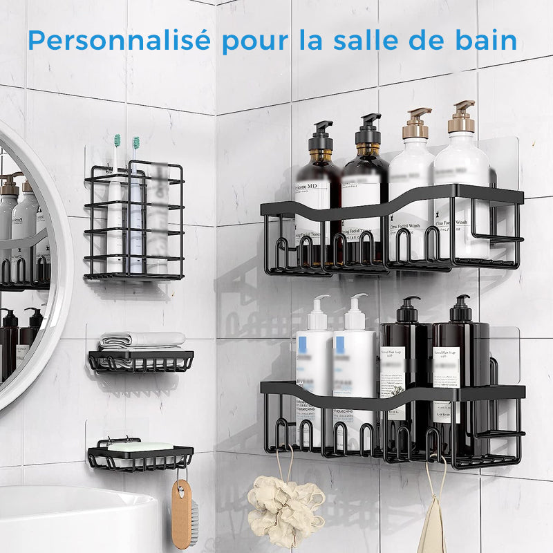 Organisateur de douche adhésif