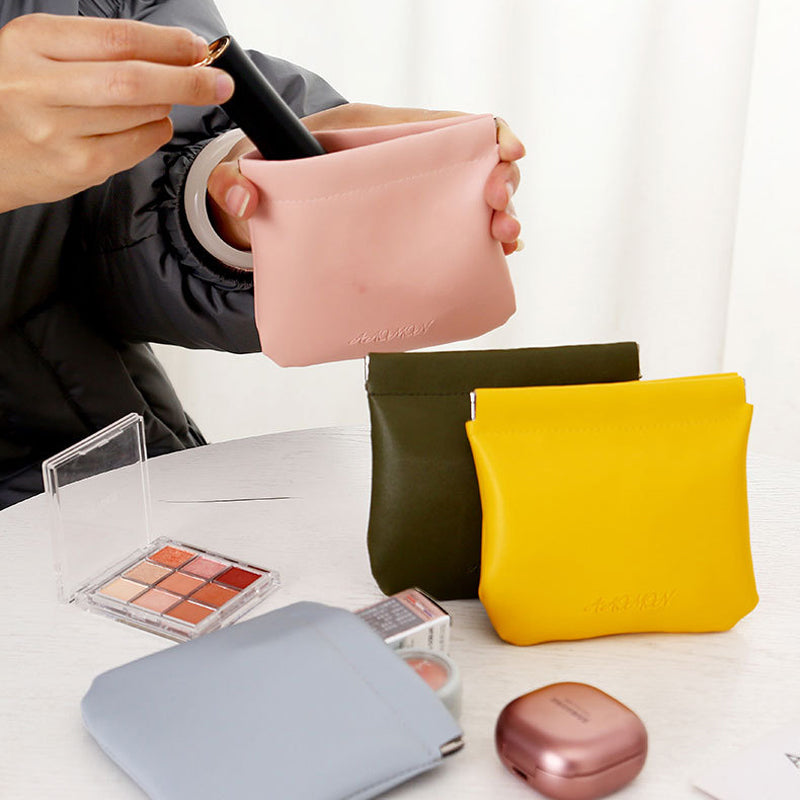 Sac Cosmétique De Poche En Cuir PU
