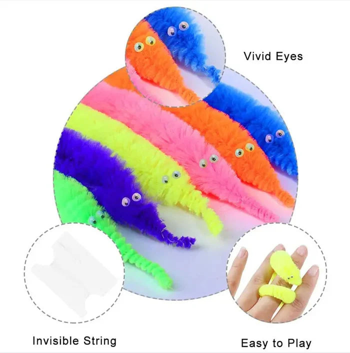 Jouets de vers flous et tordus